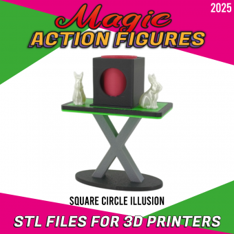 Square Circle Illusion - 3D Printable Action figure CREATIVITY LAB (Instant Download)